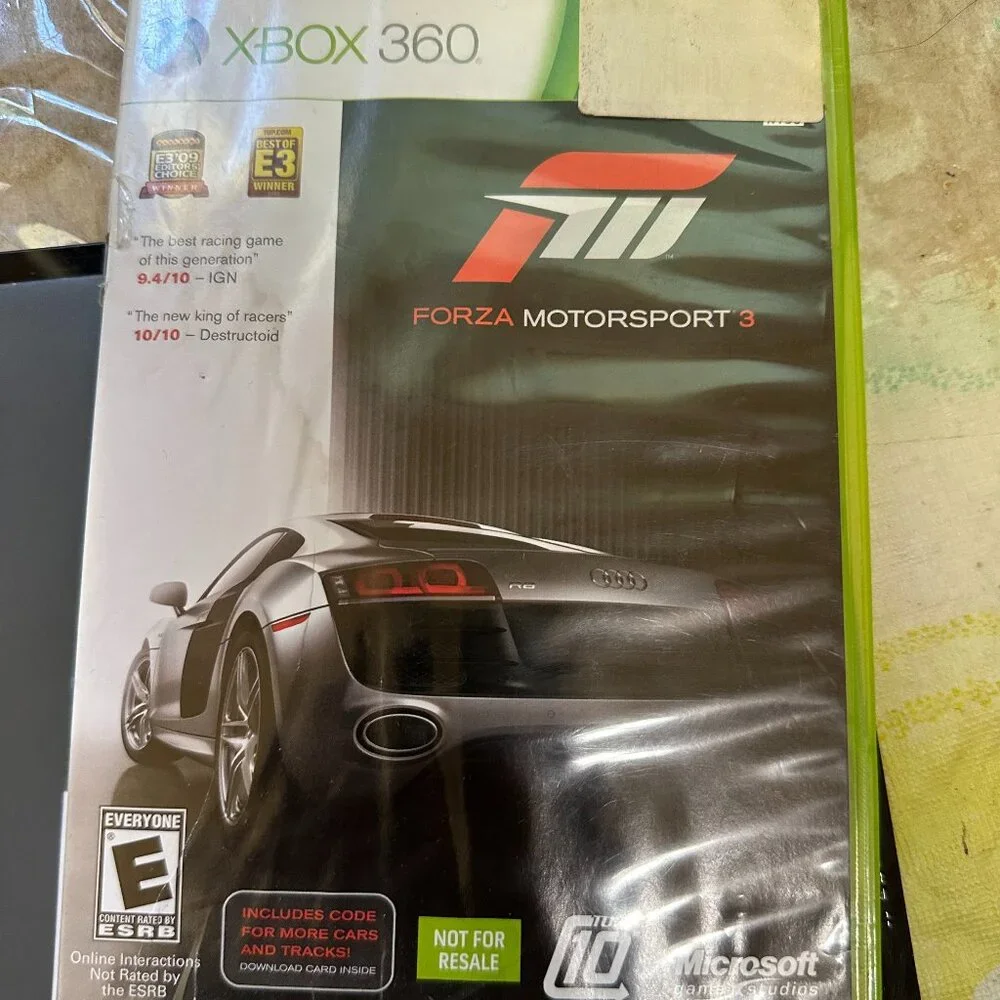 Forza Motorsport 3 (Microsoft Xbox 360, 2009) No Manual